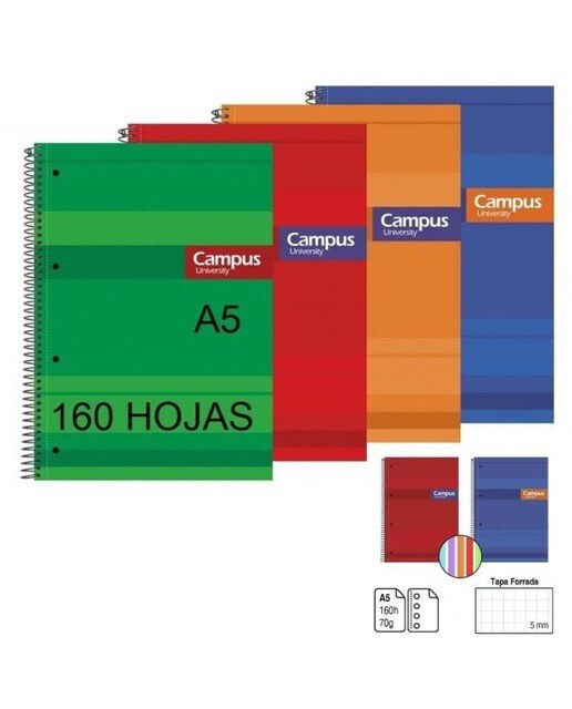 Caderno A5 Capa Dura Em Espiral 1
