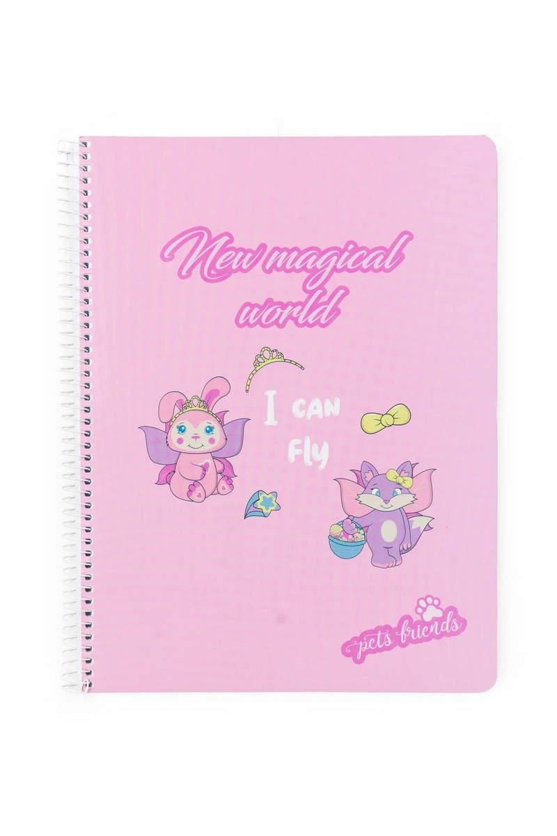 Caderno Espiral A4 Pautado Magical World 2