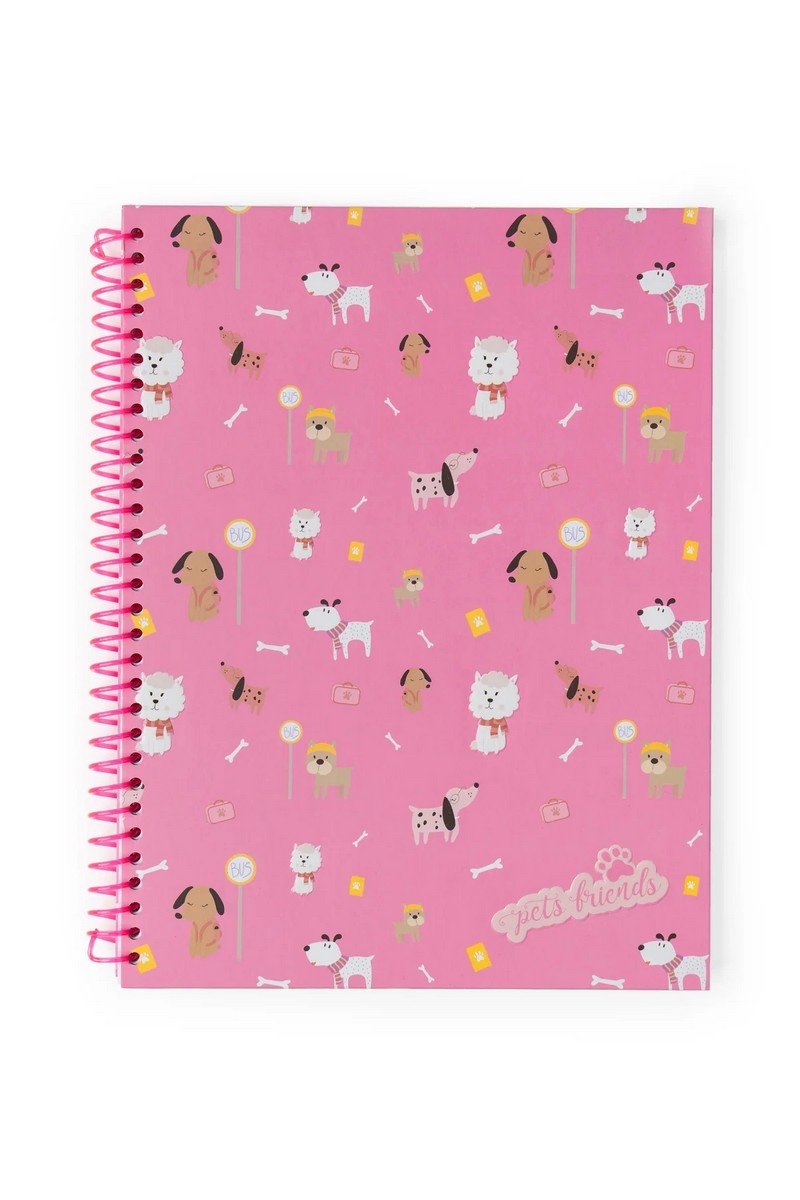 Caderno Espiral A4 Pautado Dog Person Girl 1