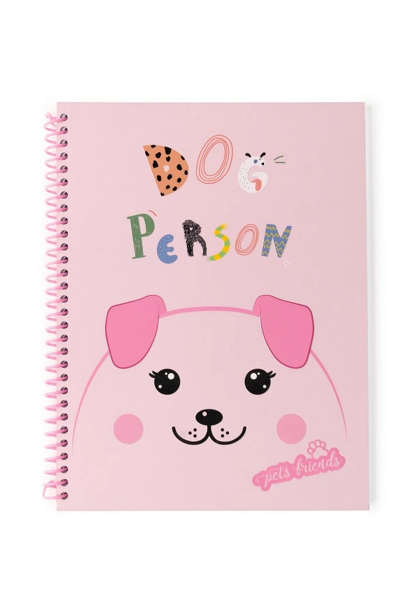 Caderno Espiral A4 Pautado Dog Person Girl 2