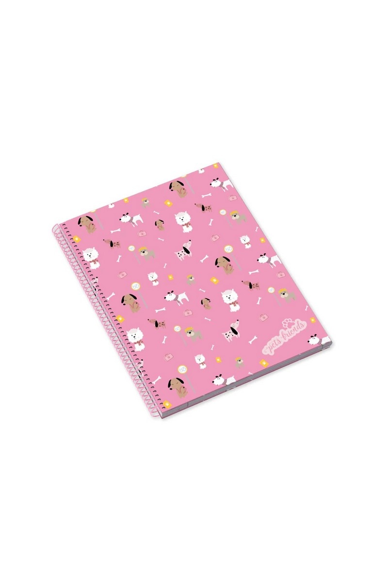 Caderno Espiral A4 Dog Person Girl Quadriculado 1