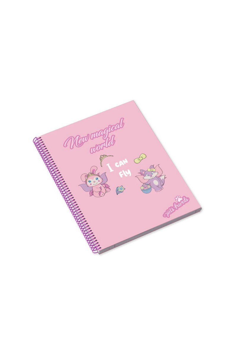 Caderno Espiral A4 Quadriculado Magical World 2