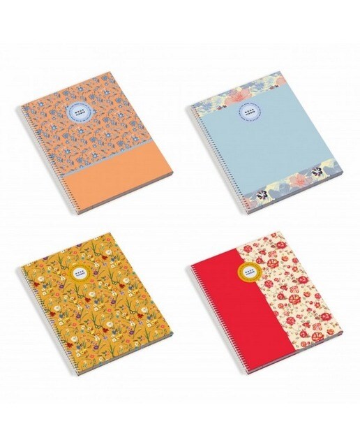Caderno Espiral A5 Quadriculado Moonflower 1