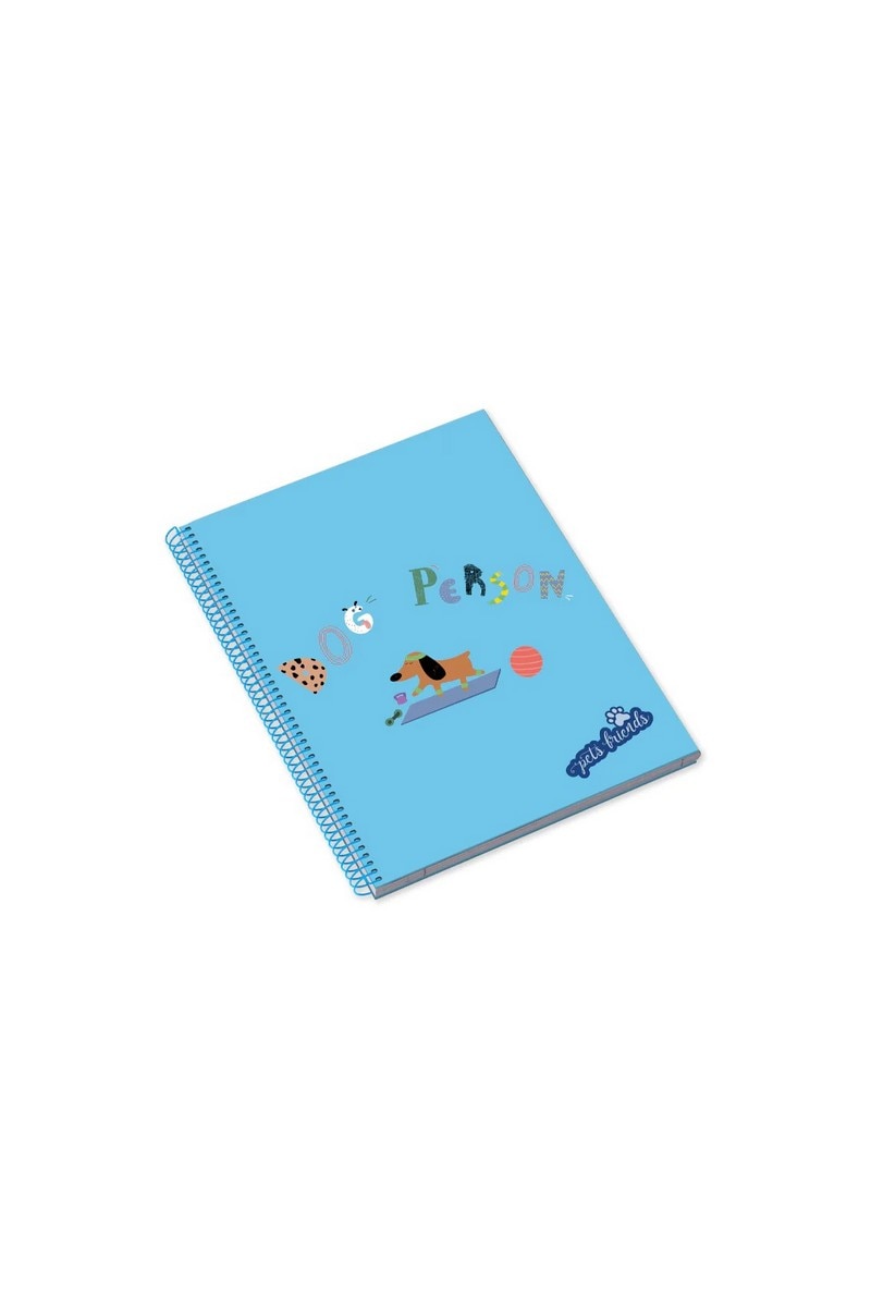 Caderno Espiral A5 Dog Person Boy Quadriculado 1