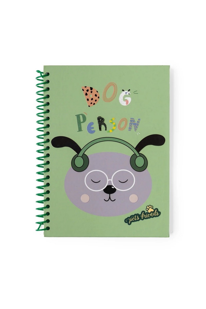 Caderno Espiral A5 Dog Person Boy Quadriculado 3