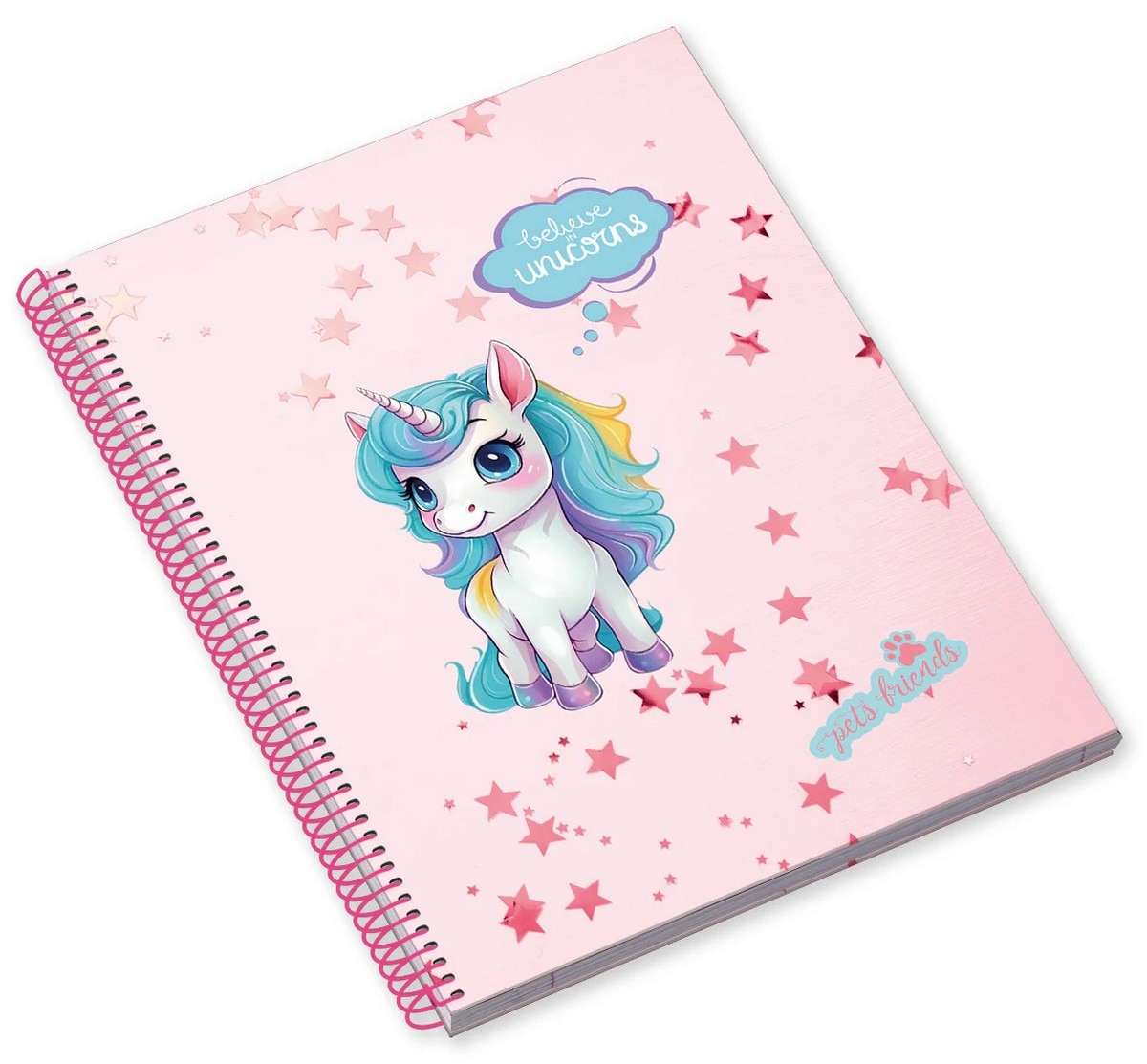 Caderno Espiral Capa Dura A5 80F 90G Believe in Dreams Pautado 1