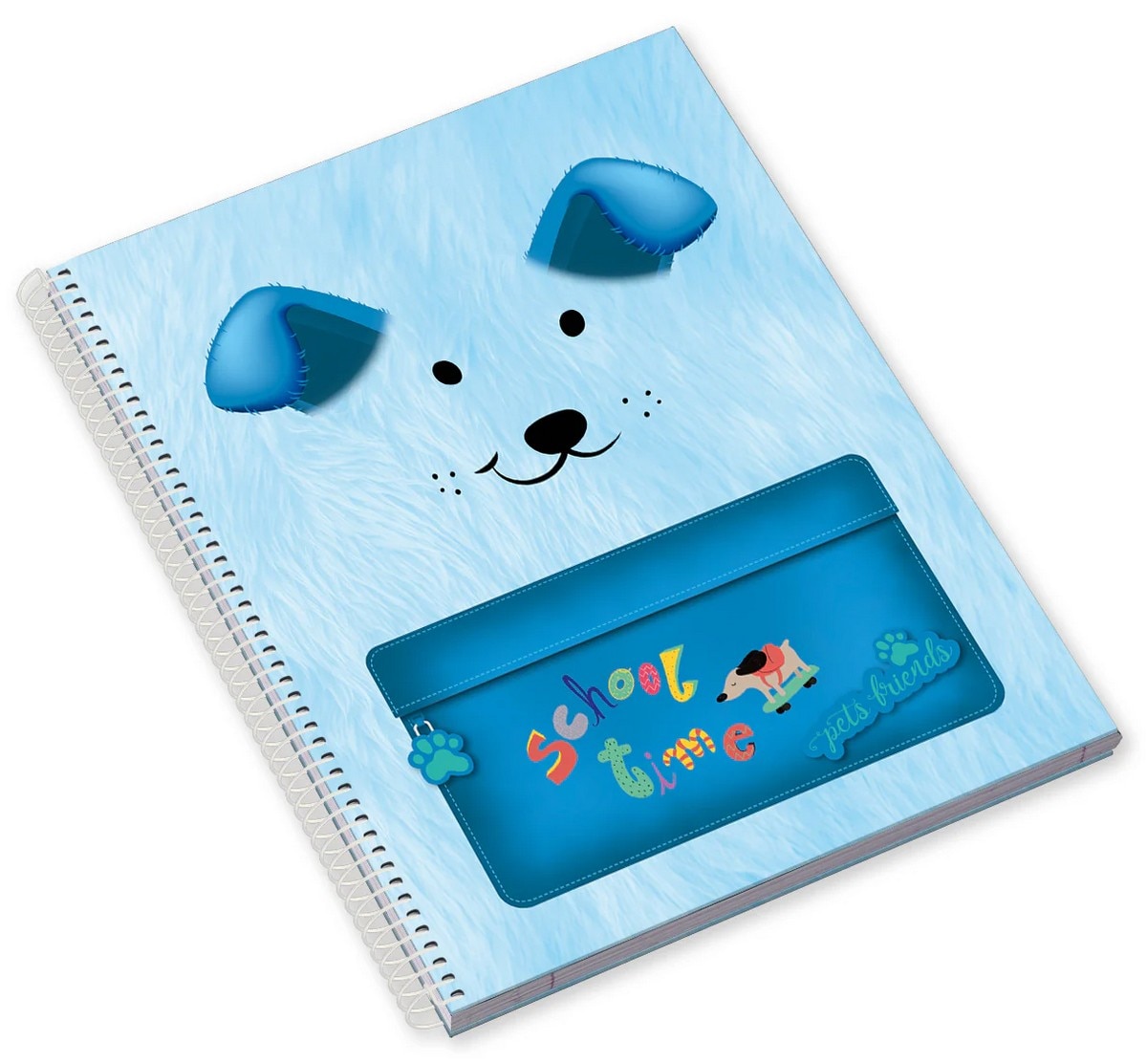 Caderno Espiral Capa Dura A5 80F 90G School Time Boy Pautado Ambar 4