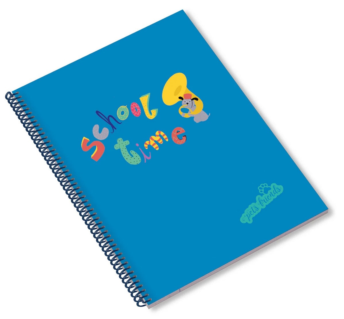 Caderno Espiral Capa Dura A4 80F 90G School Time Boy Pautado Ambar 5