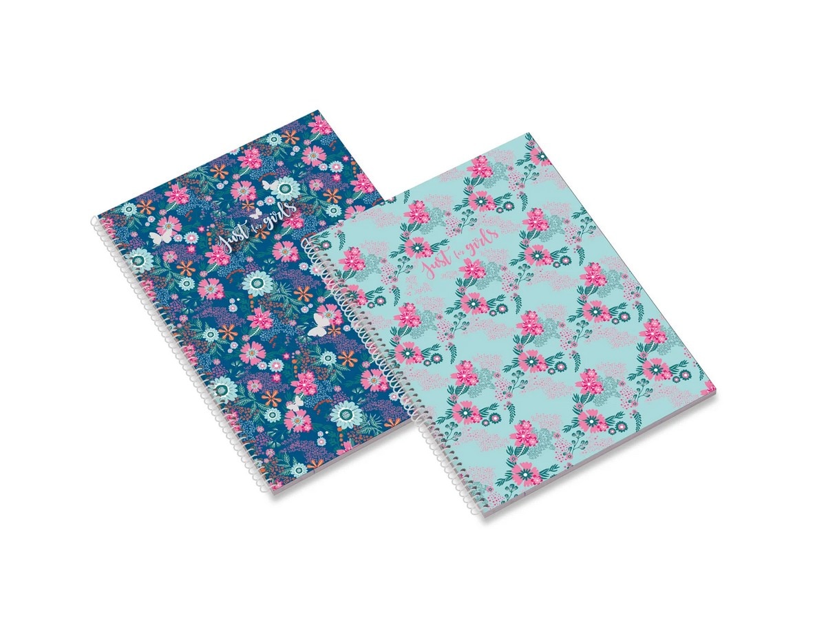 Caderno Espiral A5 80F Just4Girls Pautado 24 Ambar 1