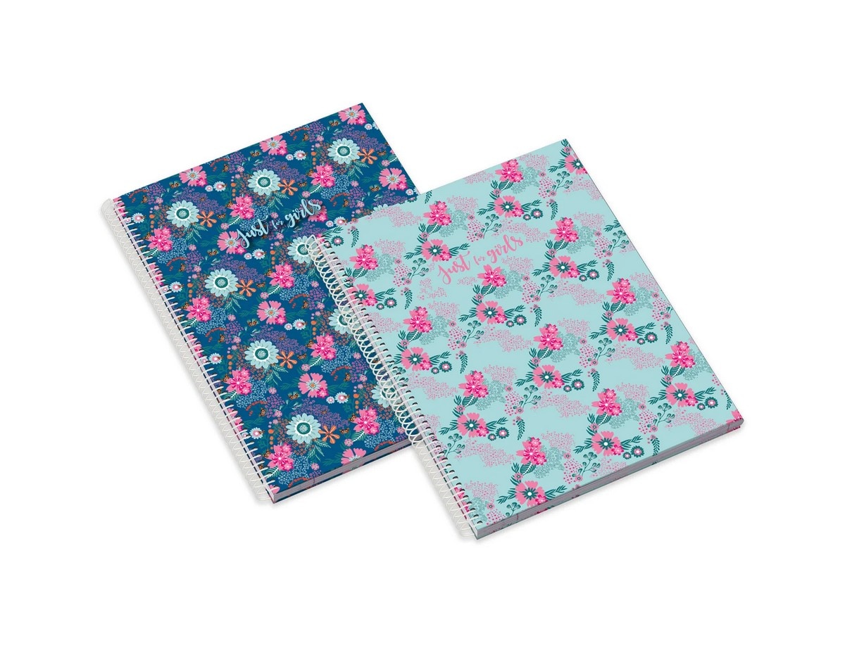 Caderno Espiral Capa Dura A5 80F 90G Just4Girls Pautado 24 Ambar 1