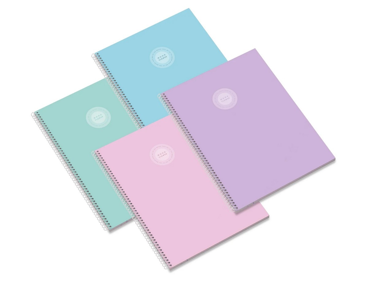Imagem 0 de Caderno Espiral A4 80F Campus Moonflower Quadriculado 24 Ambar