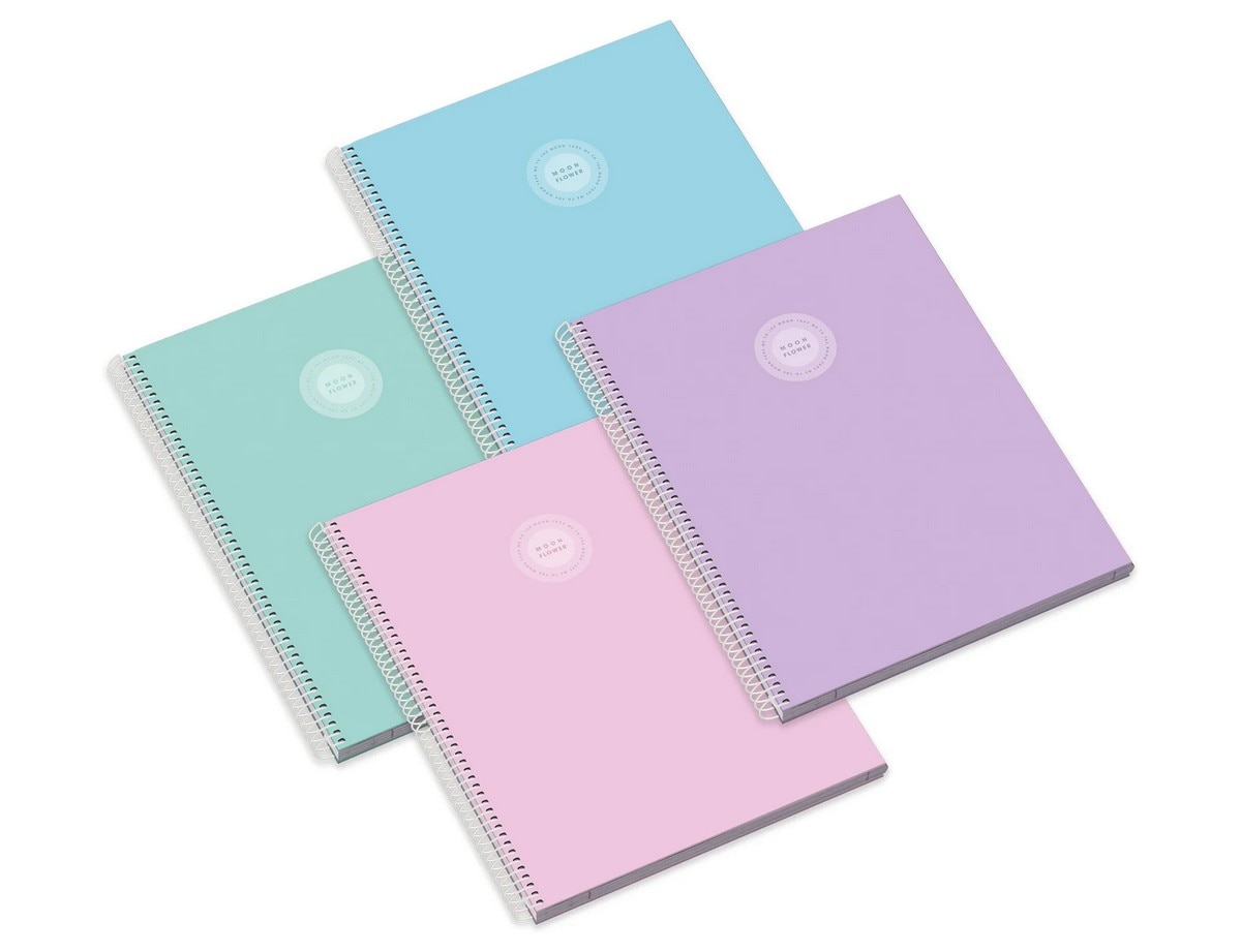 Imagem 0 de Caderno Espiral Capa Dura A4 80F 90G Campus Moonflower Pautado 24 Ambar