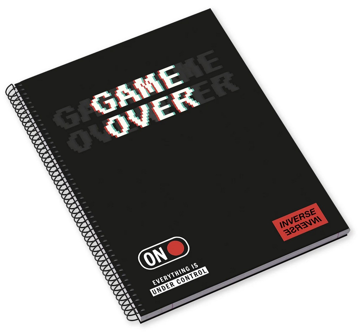 Caderno Espiral Capa Dura A5 80F 90G Teen Inverse Quadriculado 24 Ambar 1