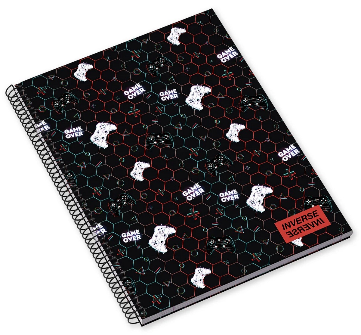 Caderno Espiral Capa Dura A5 80F 90G Teen Inverse Quadriculado 24 Ambar 3