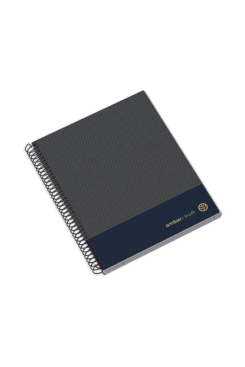 Caderno Espiral Kraft Capa Dura A5 Quadriculado 2