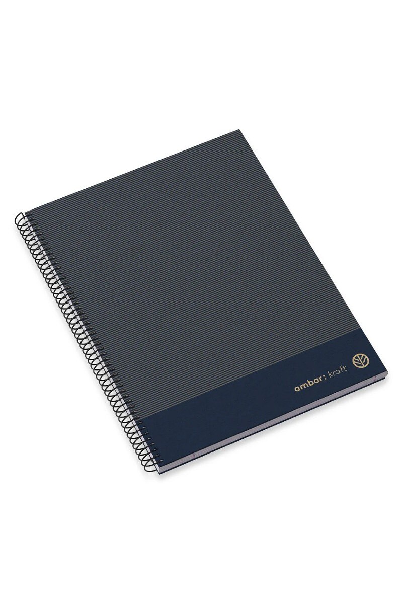 Caderno Espiral Kraft Capa Dura A4 Pautado Ambar 2