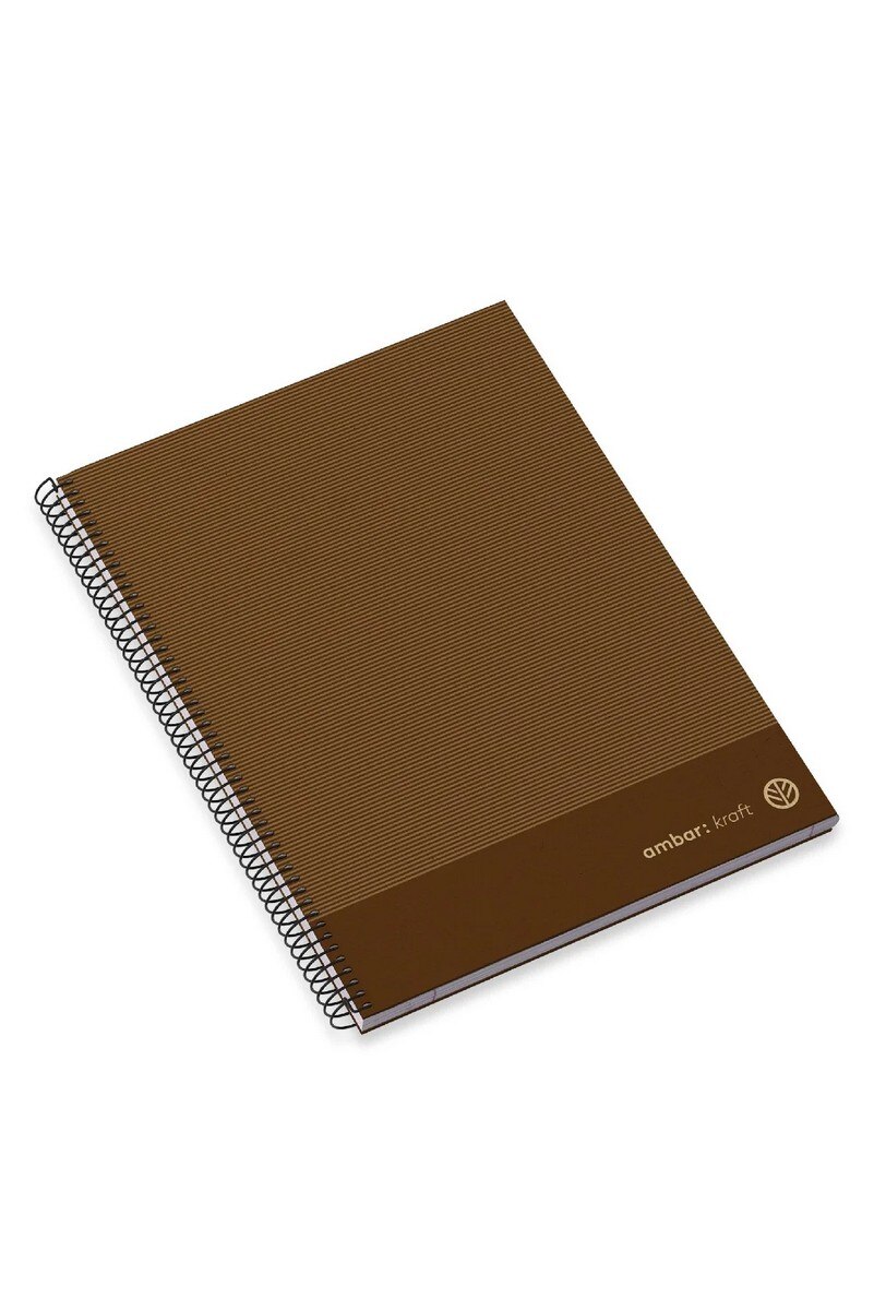 Caderno Espiral Kraft Capa Dura A4 Pautado Ambar 3