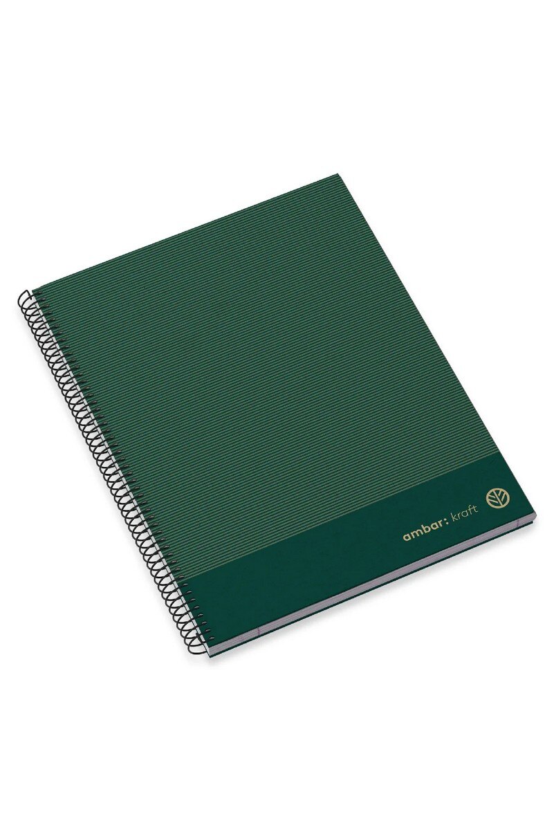 Caderno Espiral Kraft Capa Dura A4 Pautado Ambar 4