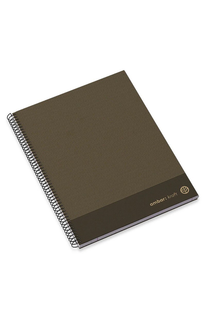 Caderno Espiral Kraft Capa Dura A4 Pautado Ambar 6
