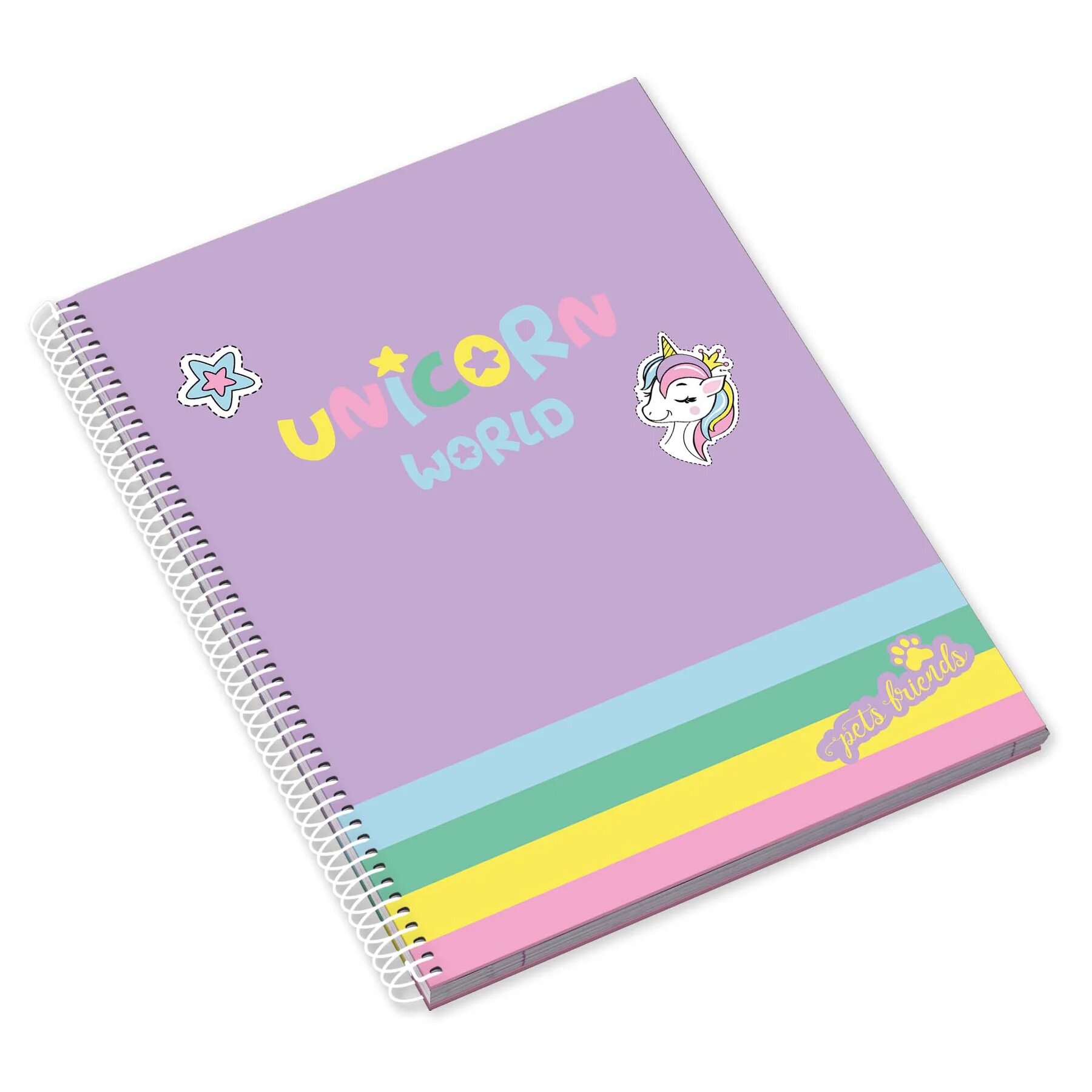 Caderno Espiral A4 80F Pets World Pautado Modelo Sortido Envio Aleatório 3