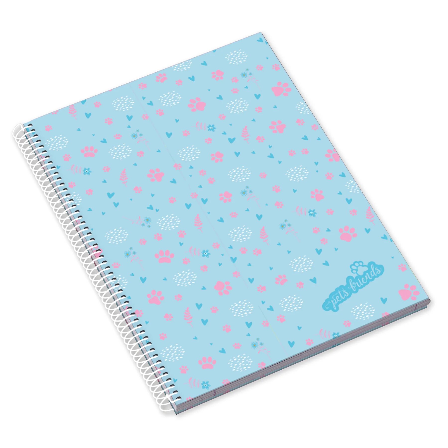 Caderno Espiral A4 80F Pets World Pautado Modelo Sortido Envio Aleatório 4