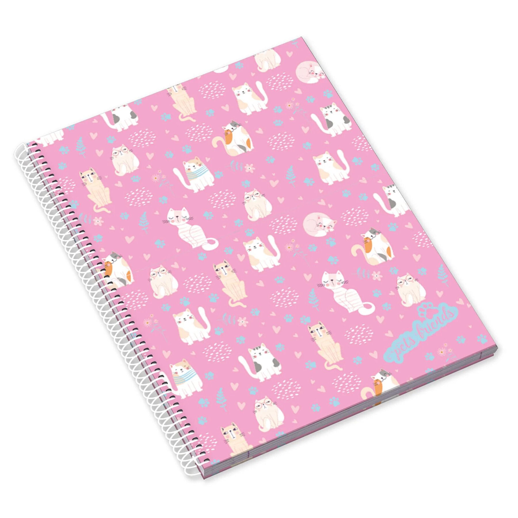 Caderno Espiral A4 80F Pets World Pautado Modelo Sortido Envio Aleatório 5