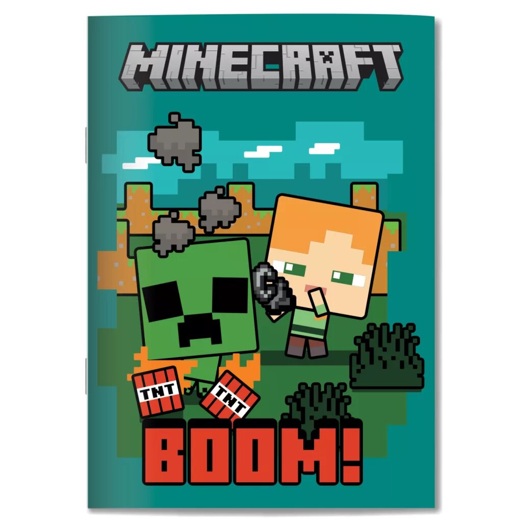 Imagem 0 de Caderno Pautado Minecraft Boom B/5 40 folhas