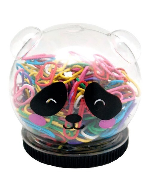 Caixa em Forma de Panda de Clips Coloridos 1