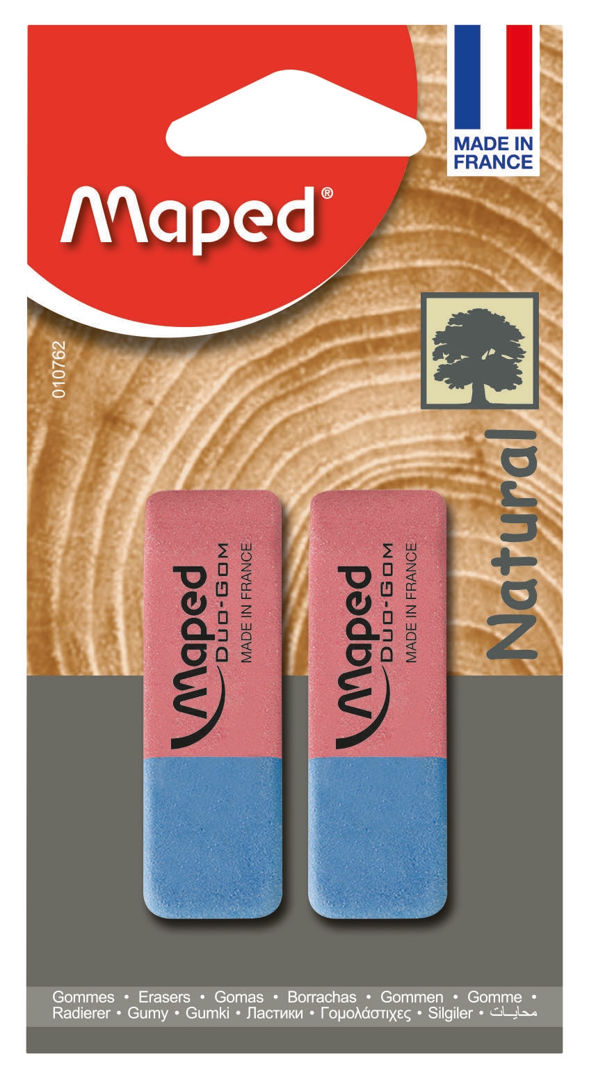 Pack 2 Borrachas C/2 Duo Natural Maped 1