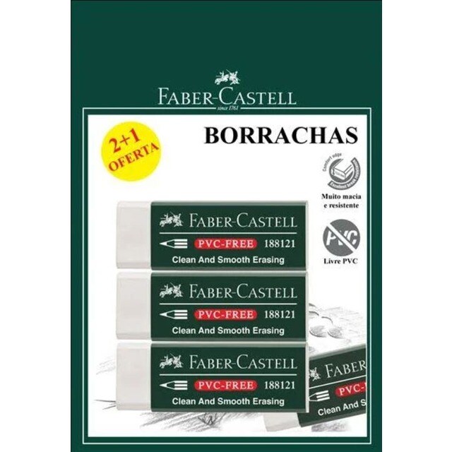 Imagem 0 de Blister de 3 borrachas brancas