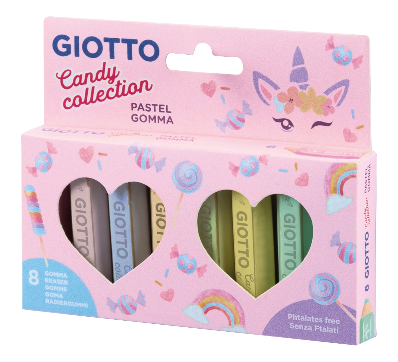 Imagem 0 de Giotto Borracha Pastel Gomma Candy Collection - Cx 8 uds