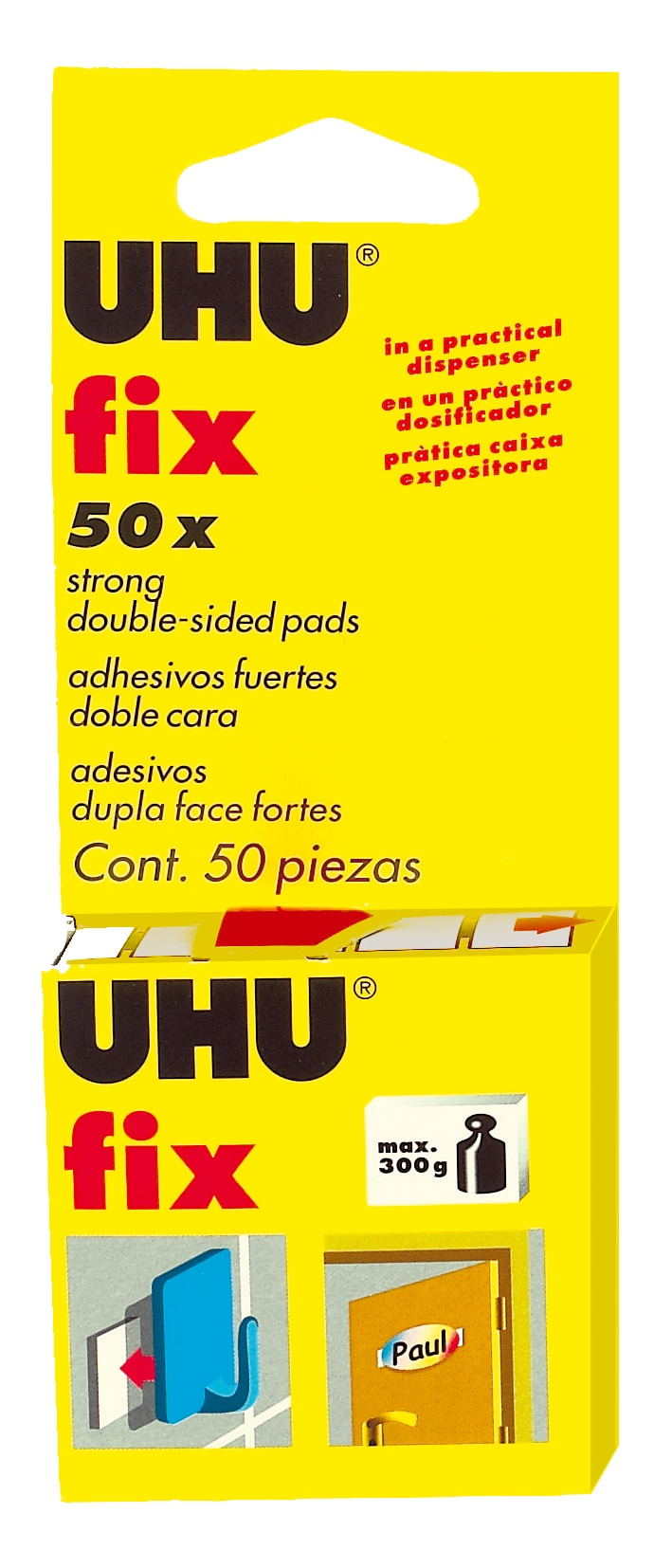Imagem 0 de Adesivos UHU FIX dupla face - 50 unidades