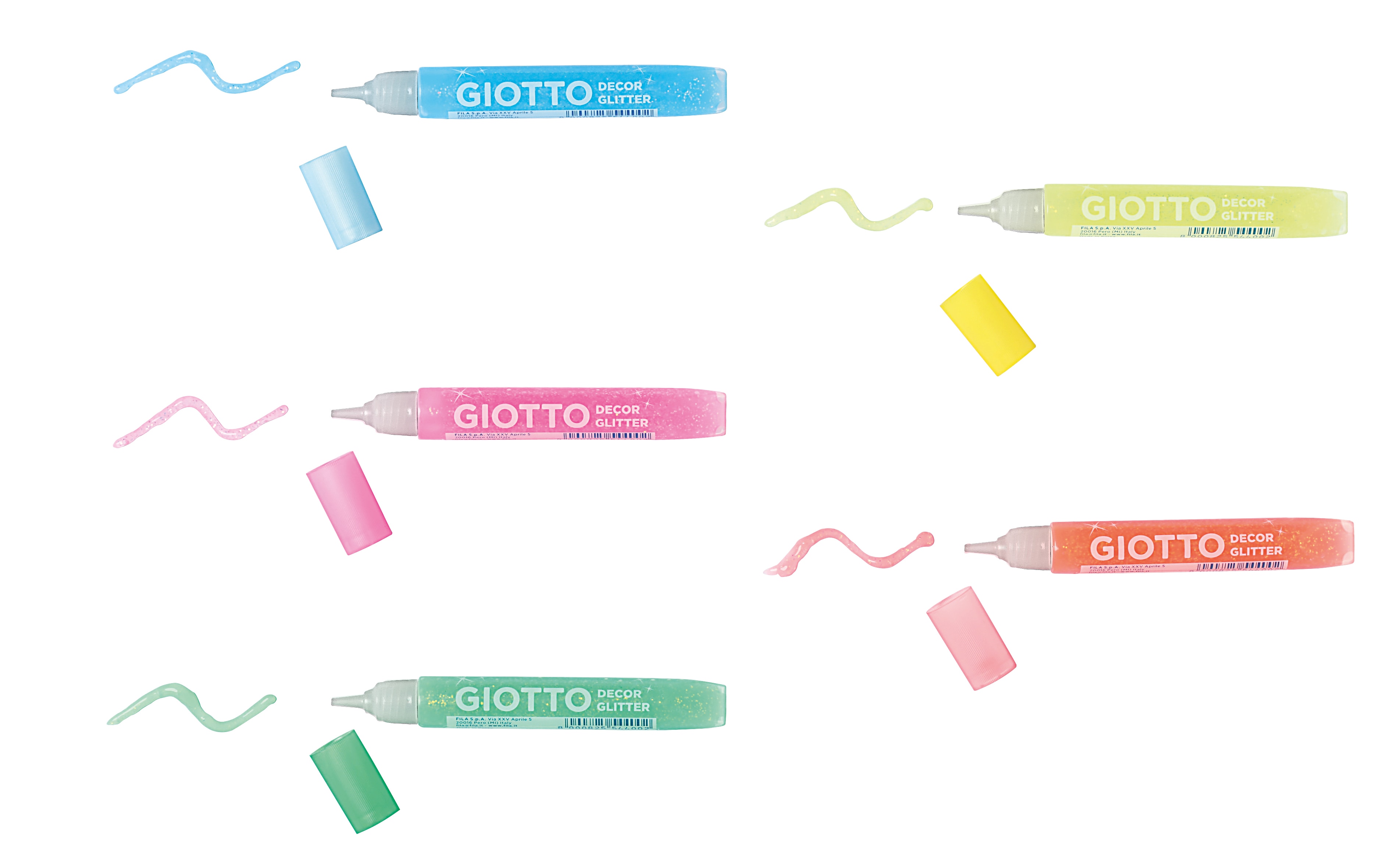 5 Colas Glitter Glue Decor Glitter - Cores Neon Giotto 7
