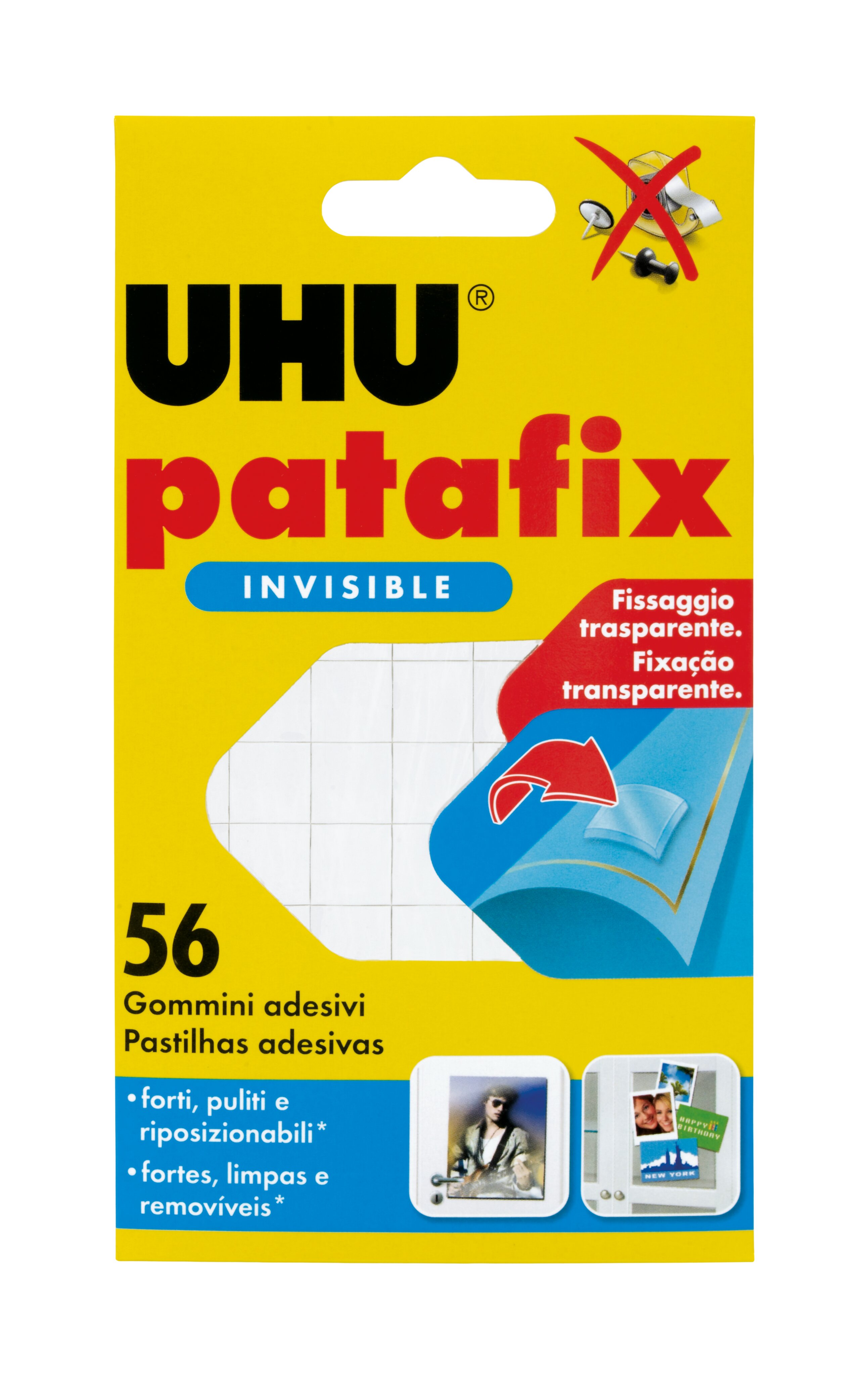Imagem 0 de Pastilhas Adesivas UHU PATAFIX Invisiveis - 56 unidades