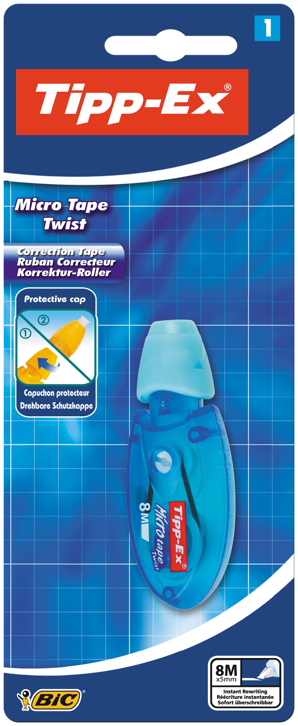 Imagem 0 de Pack de 1 fita correctora Tipp-Ex Micro Tape Twist
