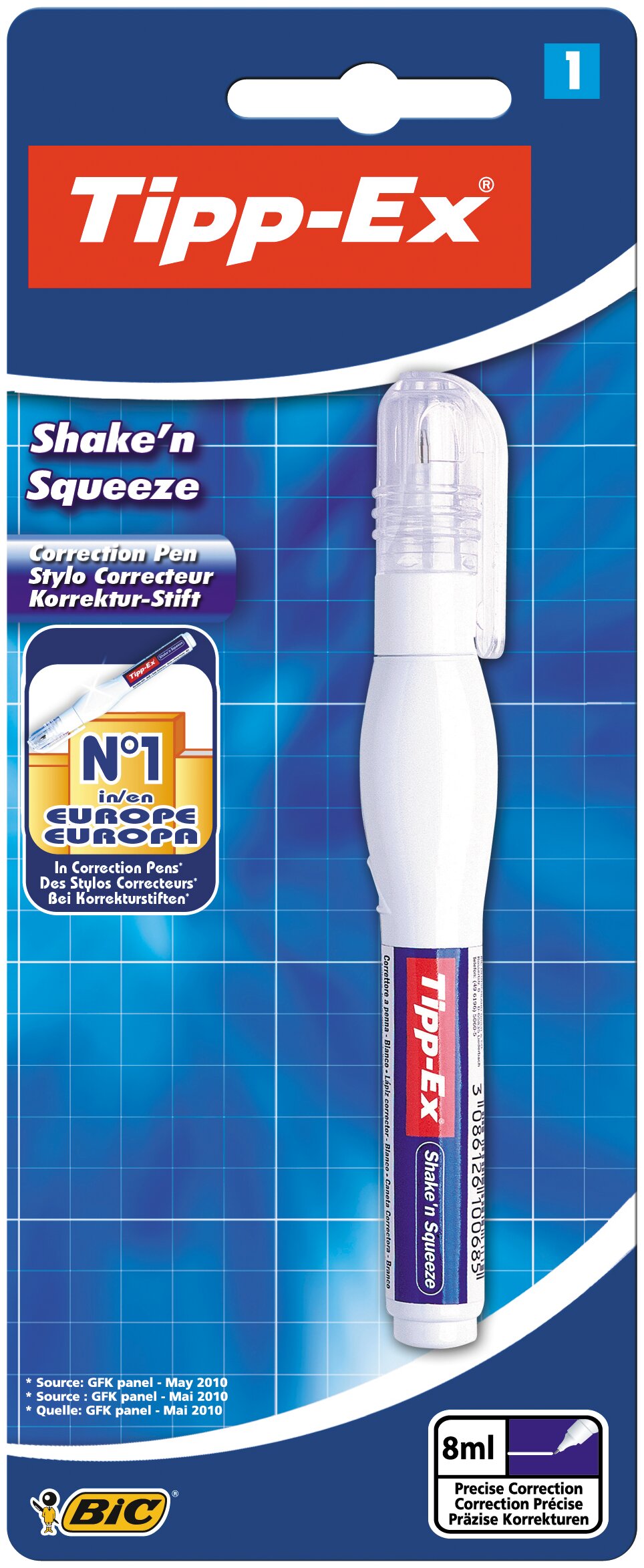 Imagem 0 de Caneta Esferográfica de Corrector Líquido Tipp-Ex Shake'n Squeeze