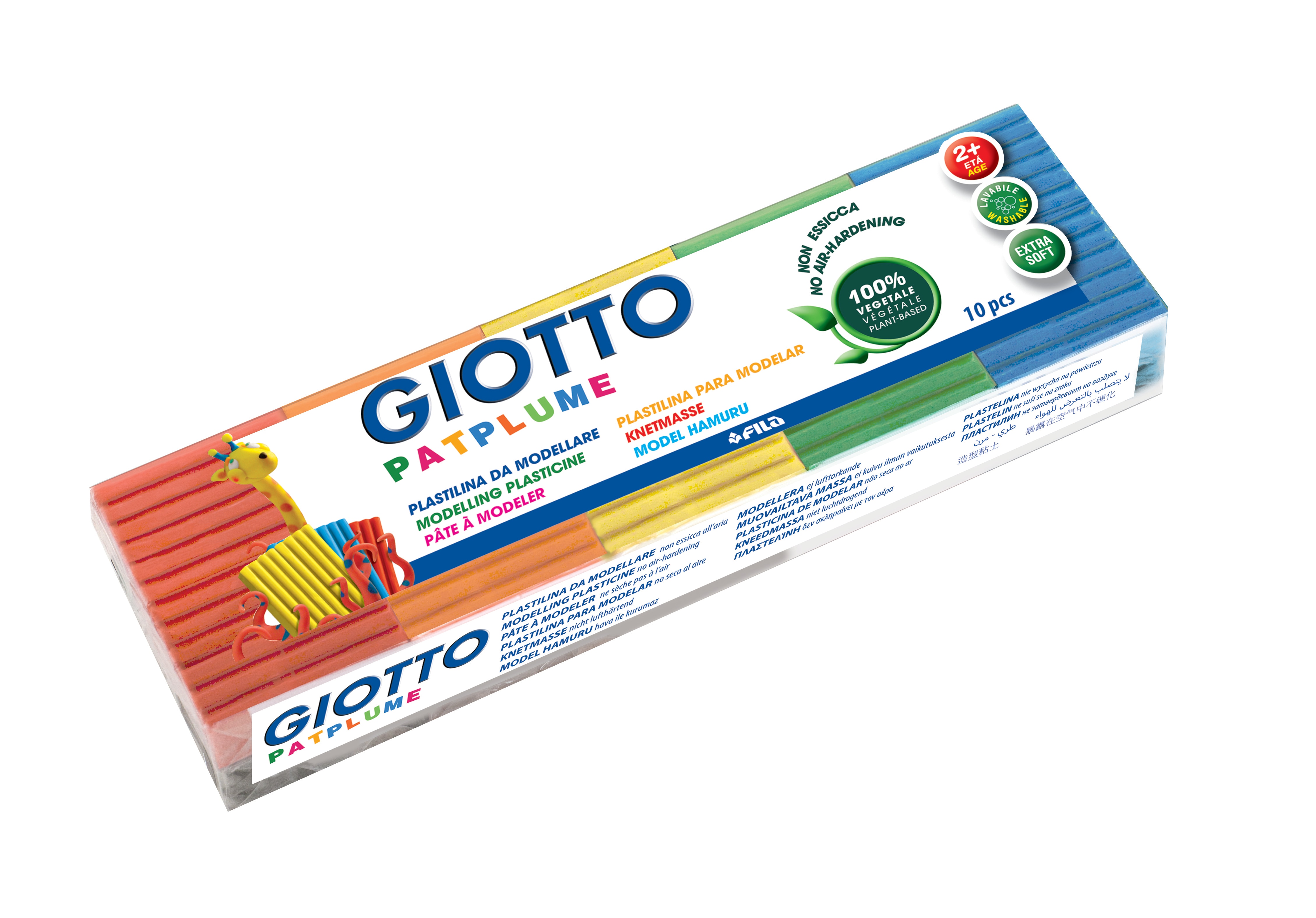 Imagem 0 de Plasticina Giotto Patplume Barra  10 cores x 50 grs