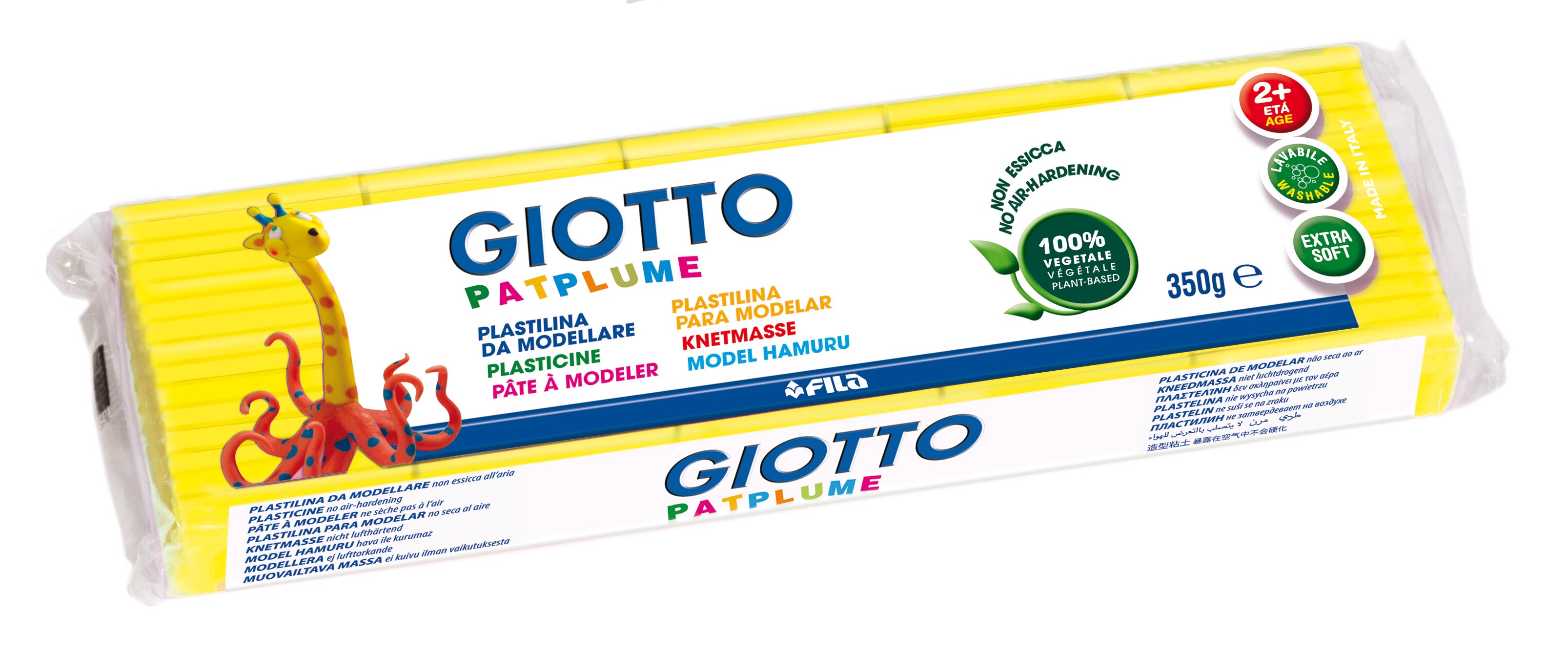 Plasticina Giotto PATPLUME Amarelo 350 g. Caixa 12 uds 1