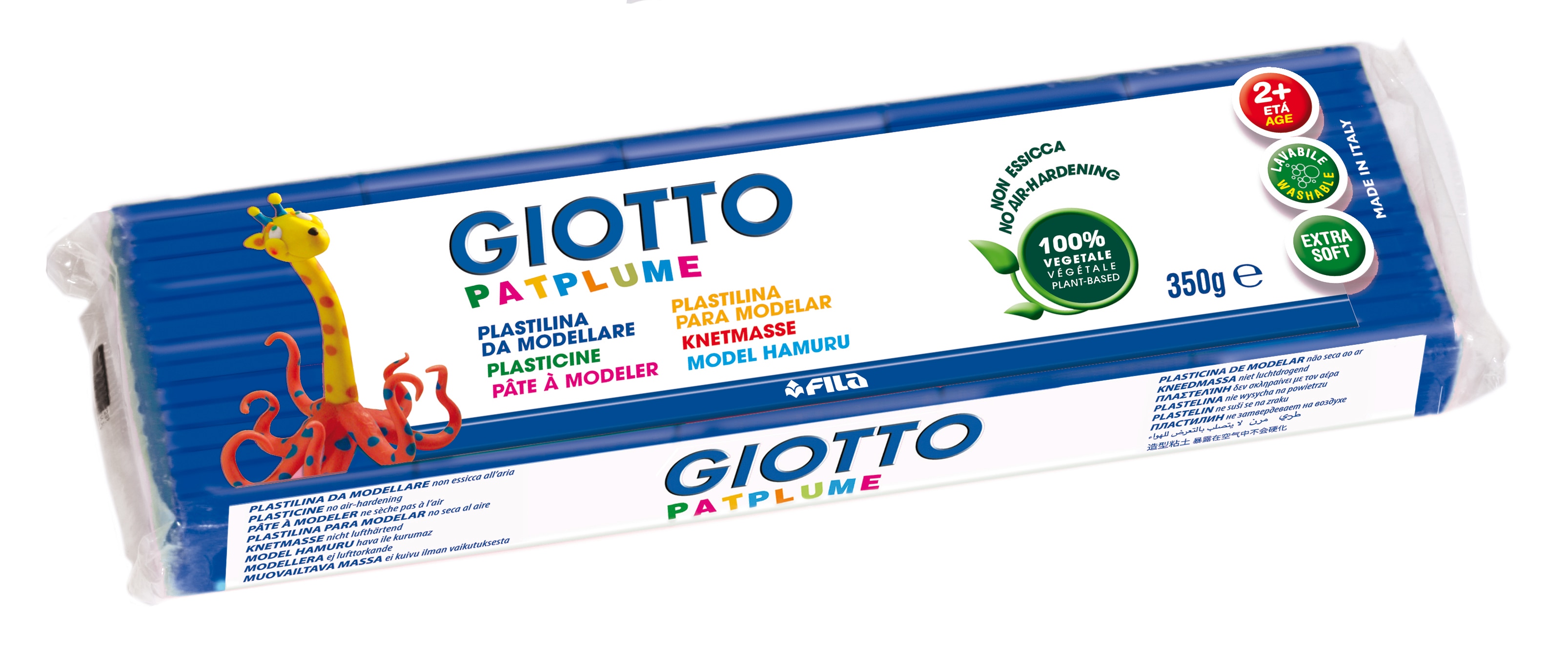 Imagem 0 de Plasticina Giotto Patplume Azul escuro 350 g. Caixa 12 uds.