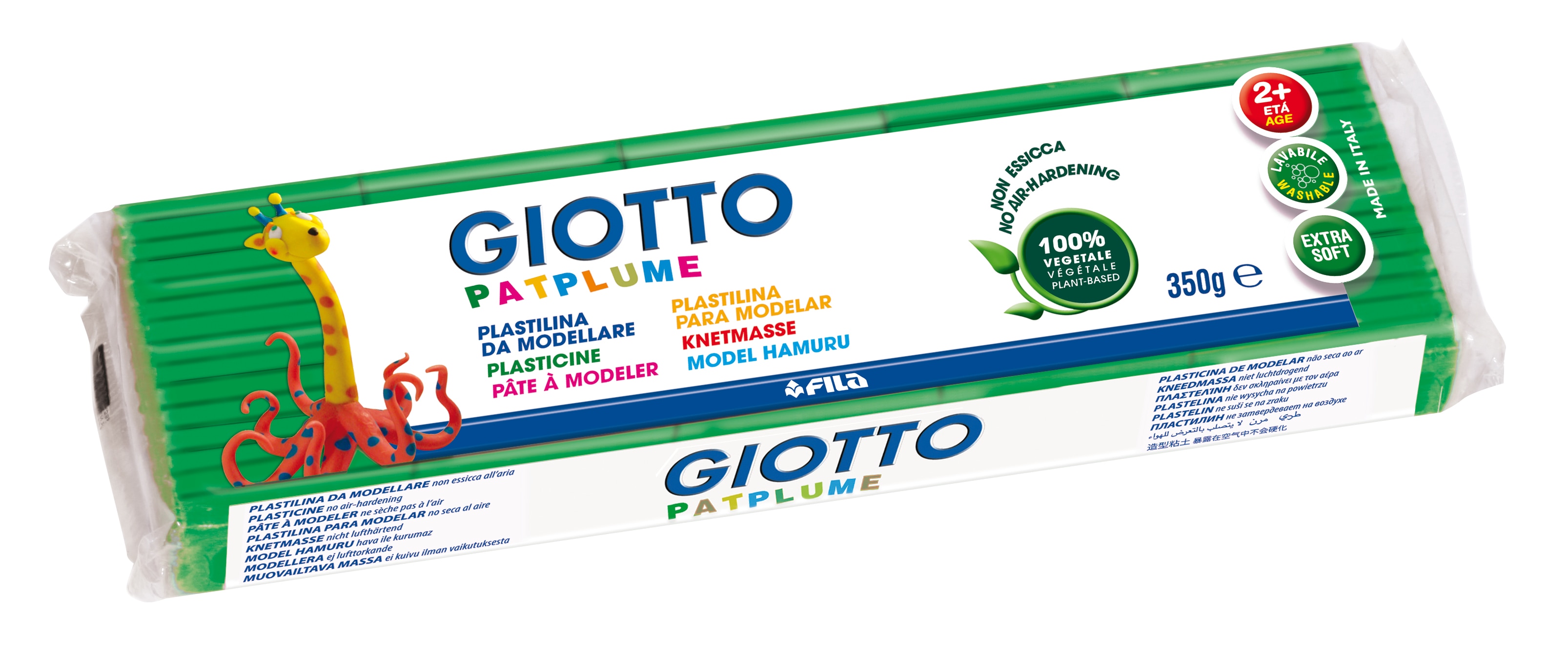 Imagem 0 de Plasticina Giotto Patplume  Verde claro 350 g. Caixa 12 uds.