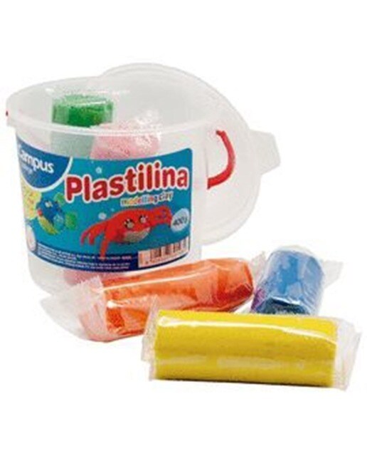 Balde de 5 Barras de Plasticina de Cores Variadas Campus 1