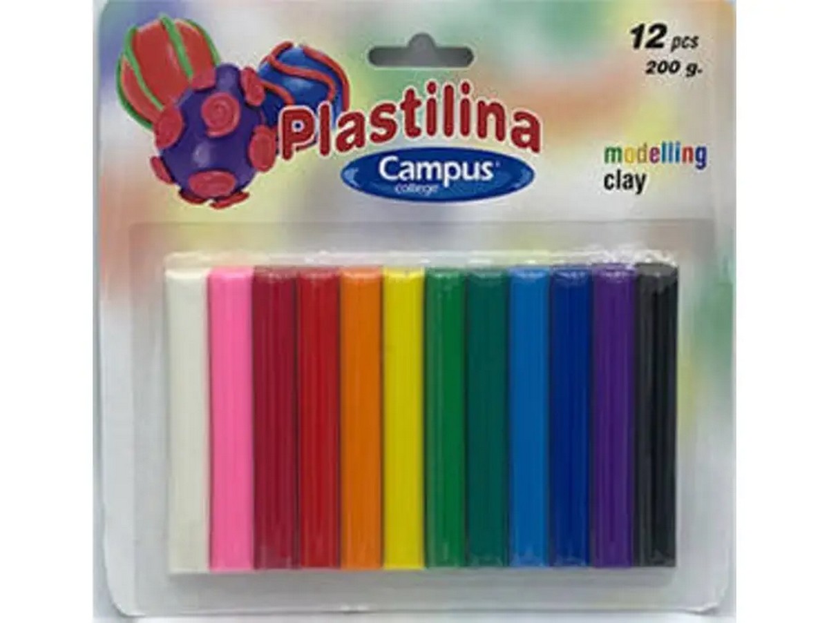 Imagem 0 de Plasticina CAMPUS 12 Cores (200 g)
