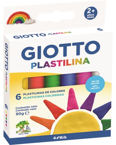 Imagem 0 de Plasticina Giotto Soft Classic 6 Unidades