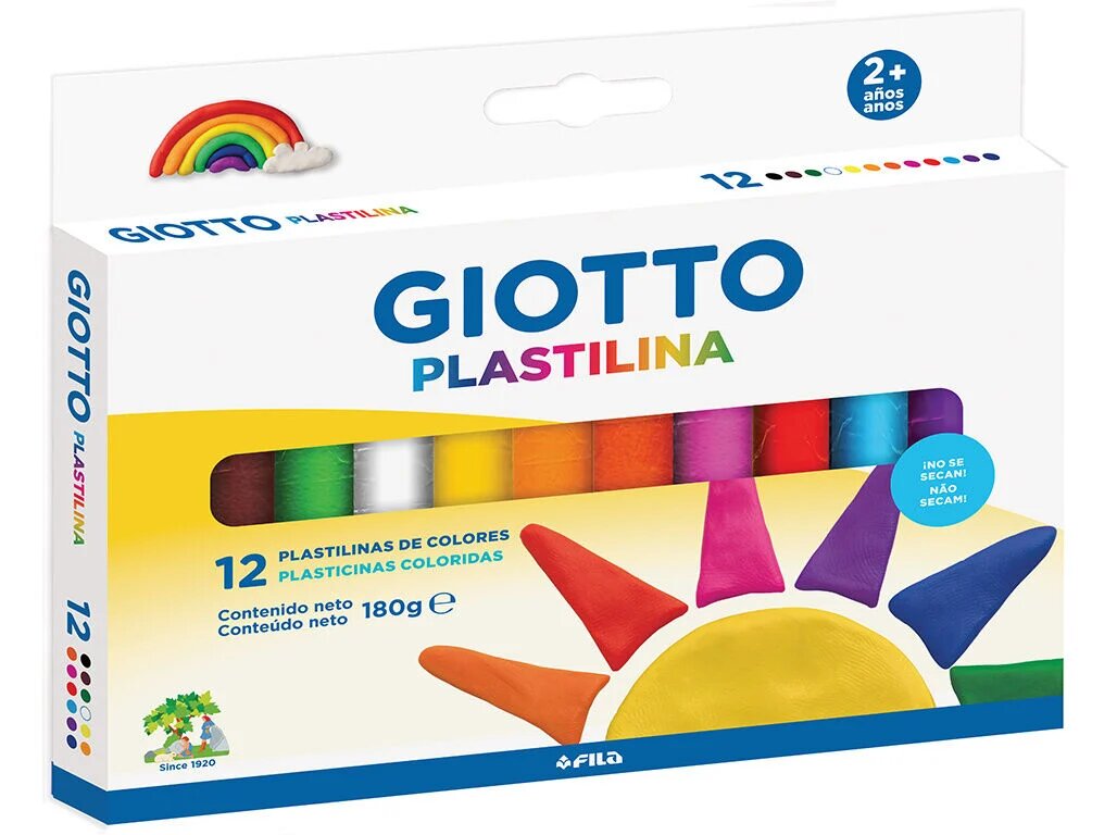 Imagem 0 de Caixa com 12 barras de Plasticina giotto cores clássicas