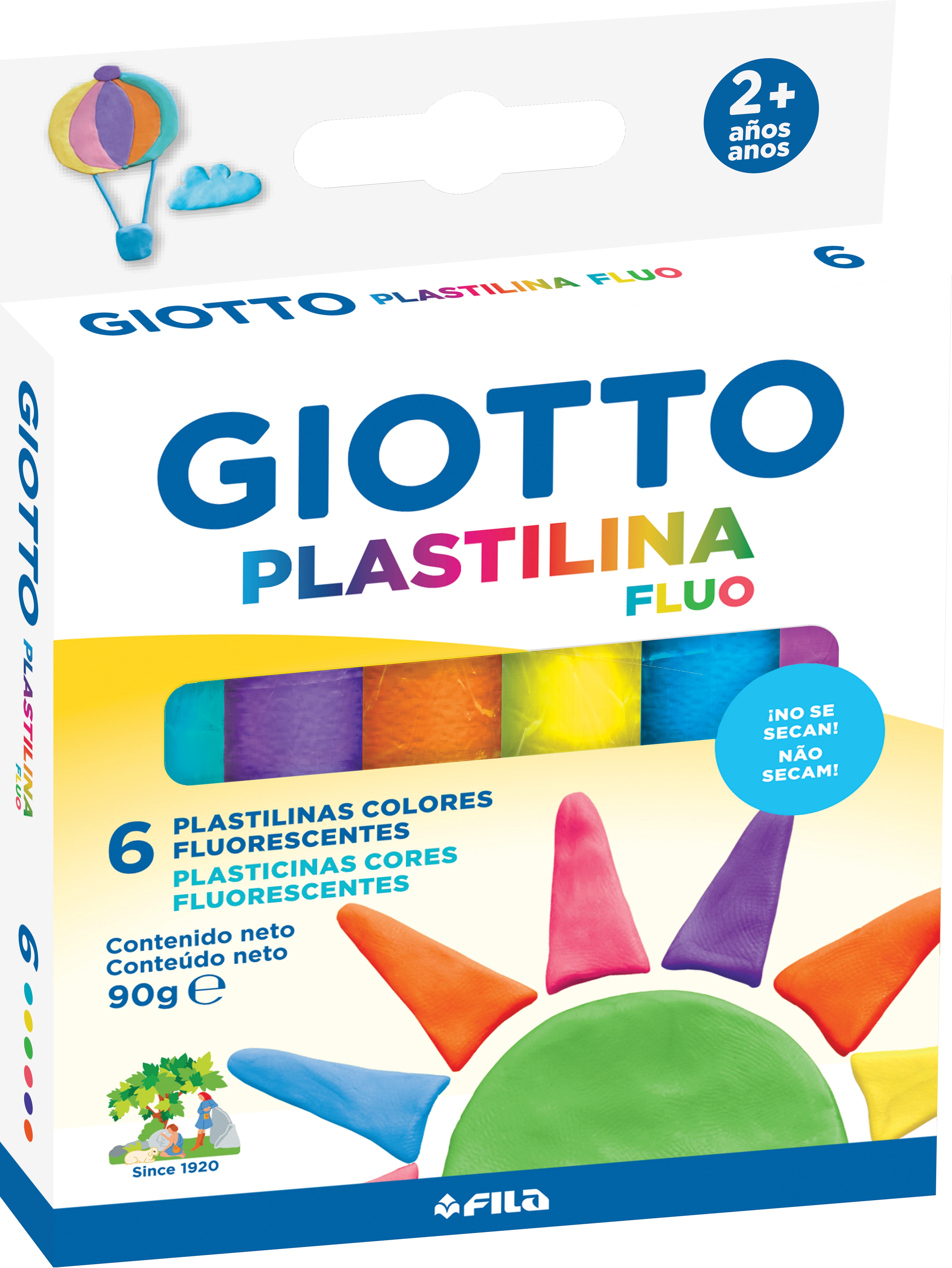 Imagem 0 de Plasticina Giotto Plastilina Cx 6 Cores Fluo