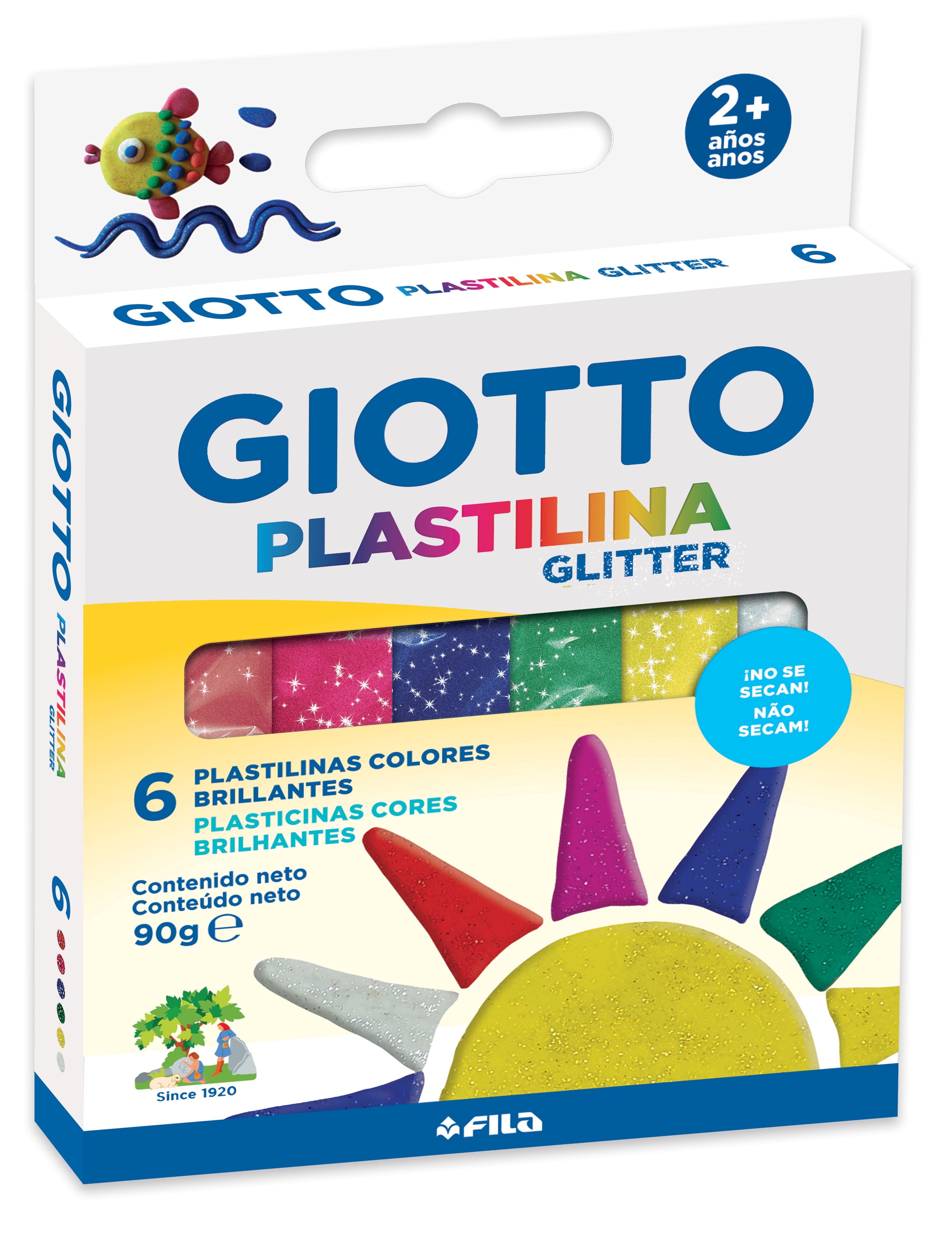Imagem 0 de Plasticina Giotto Plastilina Cx 6 Cores Glitter