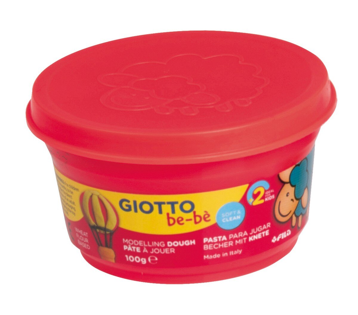 Estojo de 3 Unidades Super Massa para Brincar Be-Bè 100 g - Amarelo/Cíano/Vermelho Multicolor-4