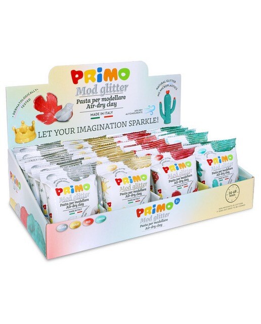 Imagem 0 de Pasta modelar glitter Primo 250gr