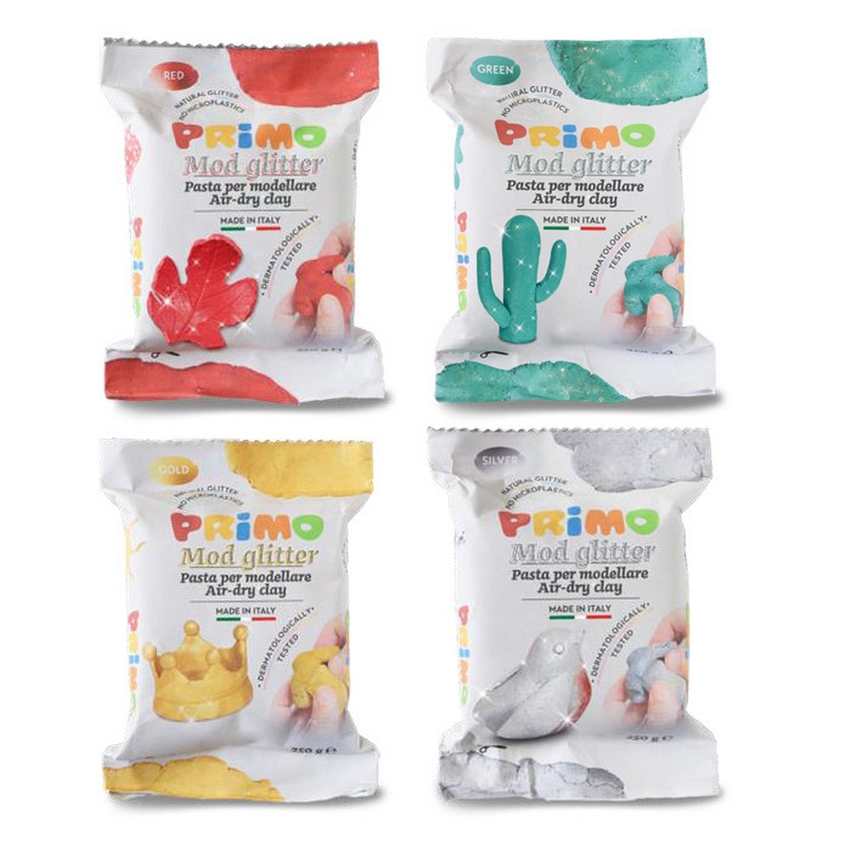 Pasta modelar glitter Primo 250gr 2