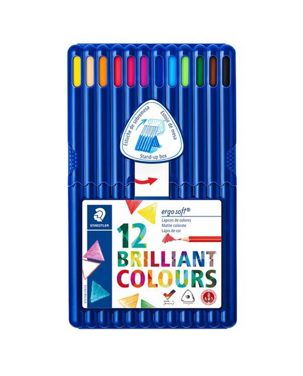 Estojo de 12 Lápis de Cor para Escrever e Desenhar Ergosoft 157 Staedtler 1